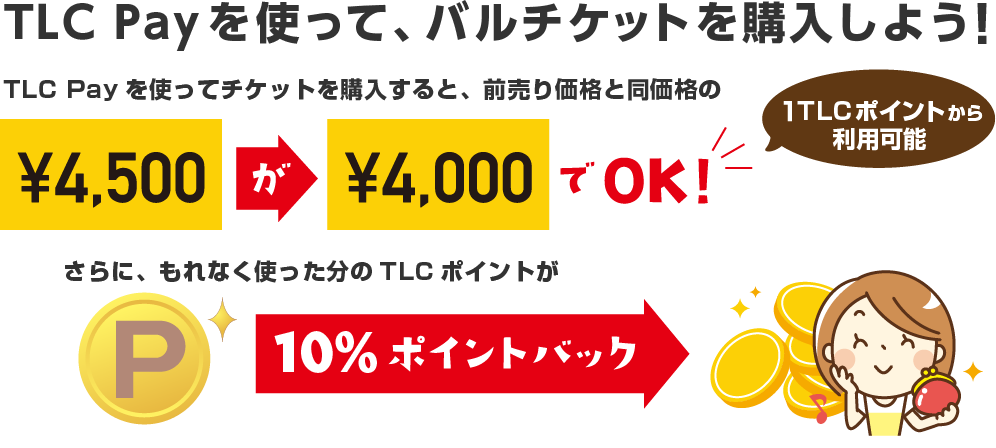 TLC Payを使ってバルチケットを購入しよう!
